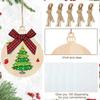 10/50/100PCS Christmas Wooden Ornaments Round Baubles DIY Craft Hanging Decor For Xmas Tree Navidad