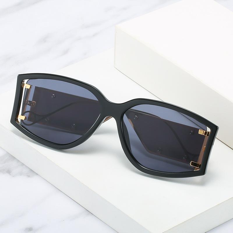 Sunglasses, Trendy Personalized Wooden Nails, Side Lens Glasses, The Same Large-Frame Sunglasses.