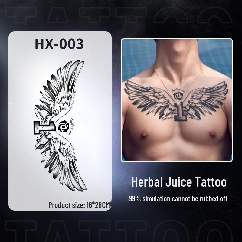 Waterproof Realistic Wing Tattoo Corsage for Men – Long-Lasting & Non-Reflective