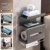 Wall-Mounted Bathroom Tissue Box with Storage