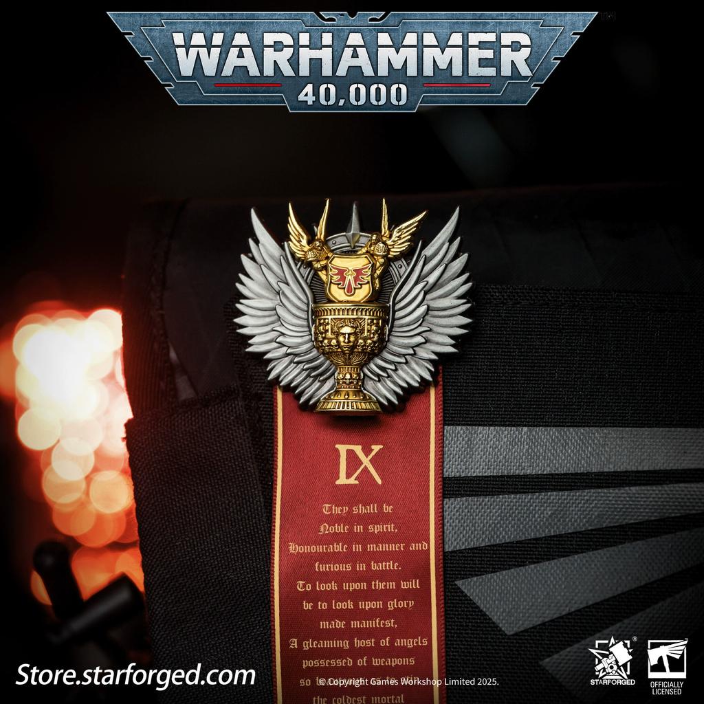 Starforged Star Casting, Holy Blood Angel Brooch, Badge of the Holy Seal of St. Gilles, Warhammer 40K