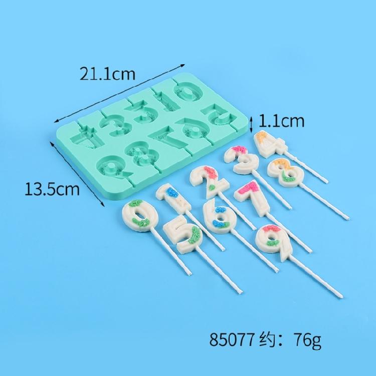 Fun Celebration Number Lollipop and Candle Making Kit High-Quality Silicone Molds