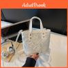 Water Bucket Style Handbag With Top Zipper Closure And Polyester Lining For Casual Outings