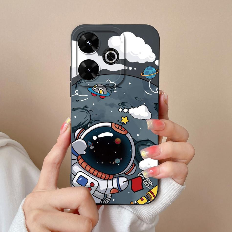 Case For Poco M6 Pro Sunflower Camera Protection Phone Cases For Xiaomi Poco M 6 M6Pro 4G 5G Soft Liquid Silicone Back Cover
