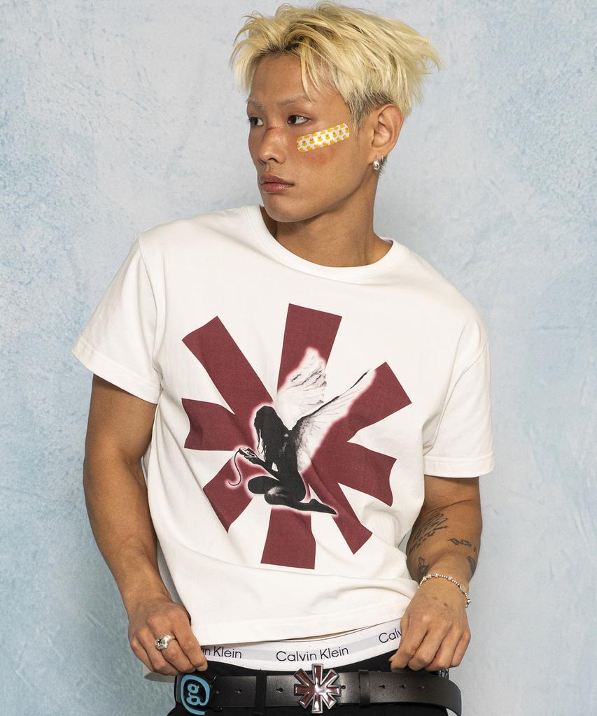 GLACK Gt175 Aster Angel Semi-Crop T-Shirt (White)