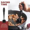 Meat Chopper, Hamburger Grinder, Premium Heat Resistant Smasher for Ground Beef, Burger Grinder Nylon Potato Mix Tool-Black
