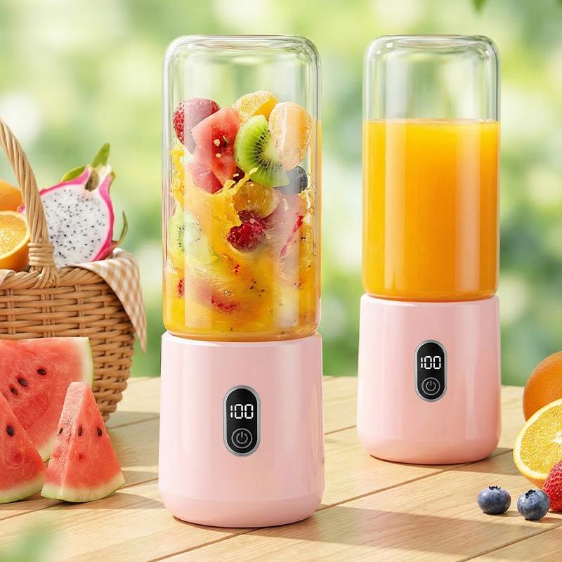 Portable Wireless Juicer Blender - Rechargeable Fruit Juice Cup and Electric Food Processor with Customizable Logo