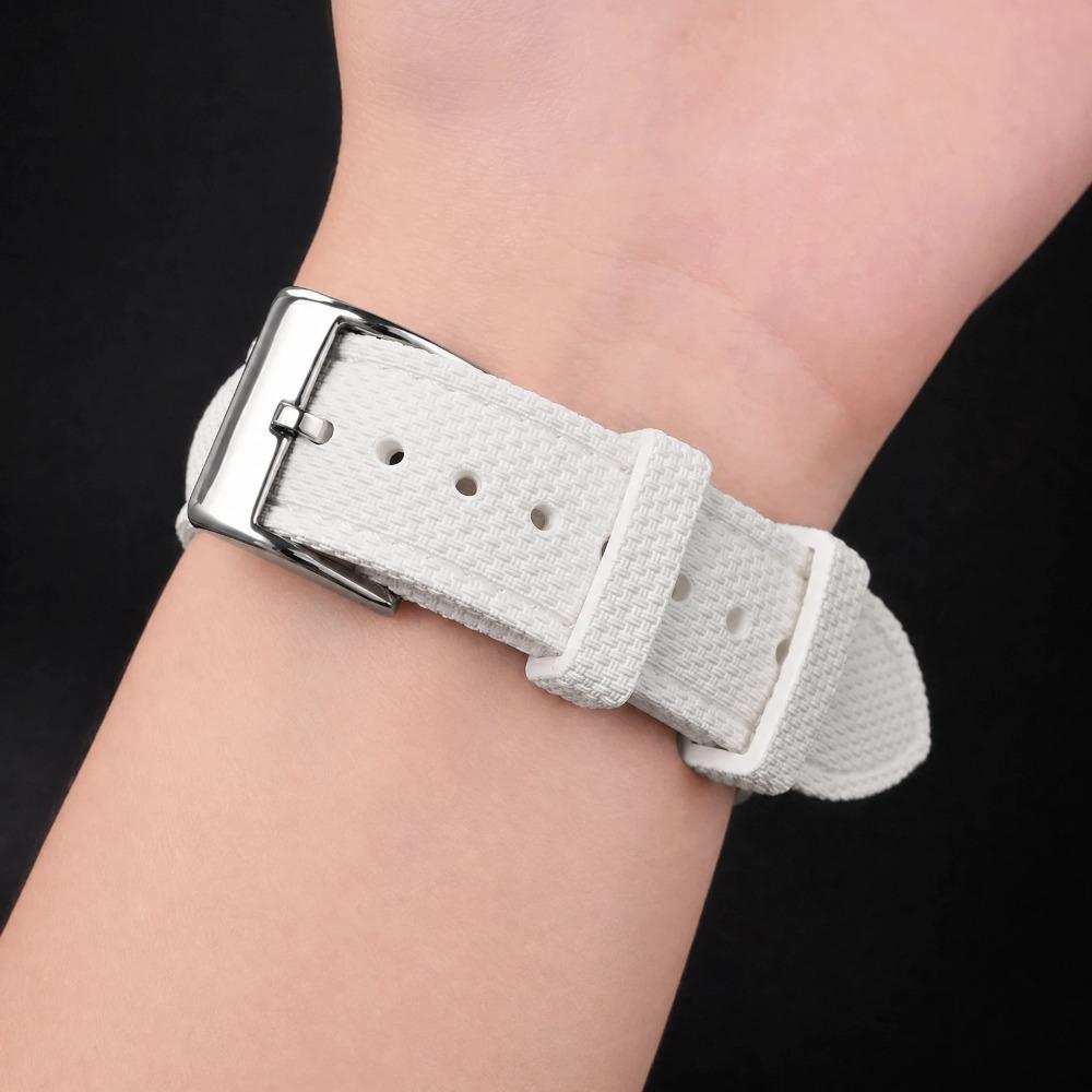 Sailcloth Fkm Watch Strap 18/19/20/21/22/23/24MM Fluororubber Watchband Quick Release Waterproof Sport Watch Band for Men