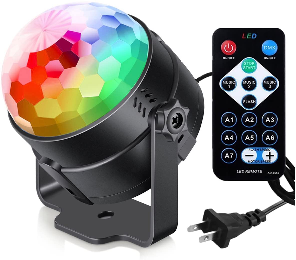 

Disco Ball Strobe Lamp 7 режимов Сценический свет для домашней комнаты Танцевальные вечеринки День рождения Караоке Хэллоуин Рождественское свадебное шоу Клуб Украшения