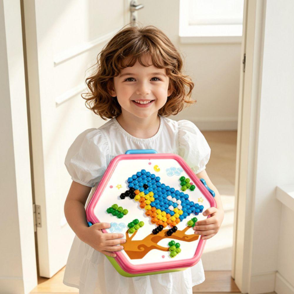 Mushroom Shaped Pegs DIY Peg Art Building Toy Creative Building Toy  Home Indoor Play