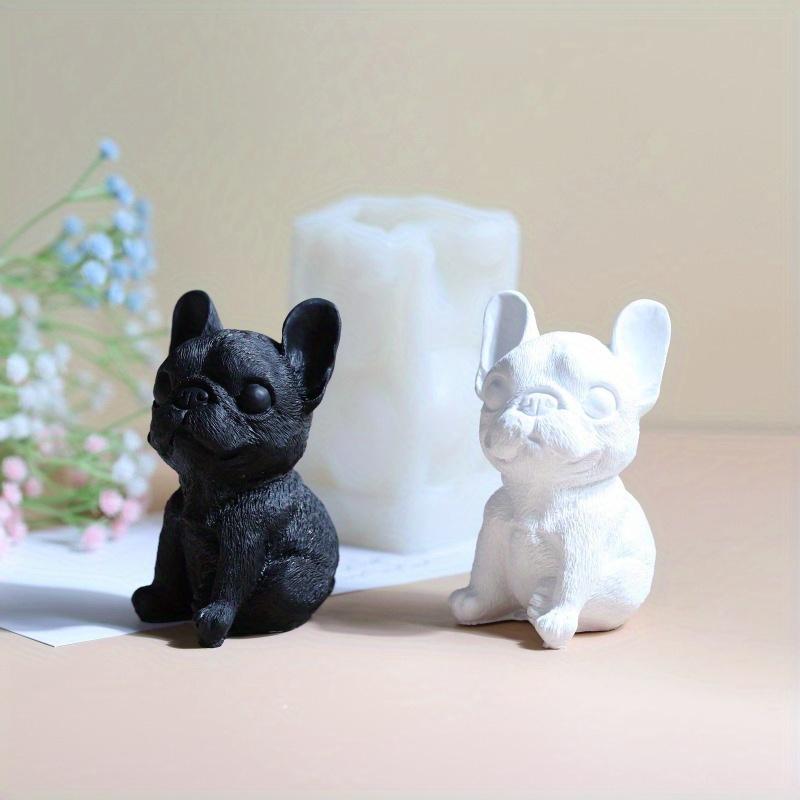 Bulldog Candle Silicone Mold, Suitable for DIY Candle Making, Resin Handicrafts, Animal Soap Clay Cement Mould, Festival Gifts