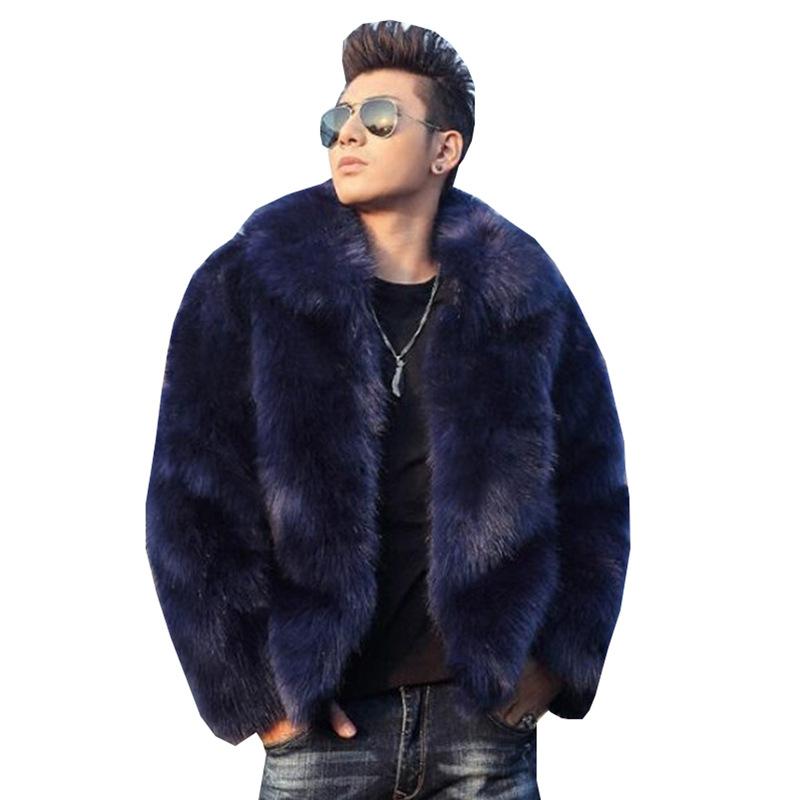 Verdickte Herrenpelzjacke warm Fuchspelz kurz Revers Freizeitjacke Herren Outdoor Trenchcoat Europa und Amerika