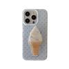 Blue Striped Ice Cream Holder Case for iPhone 15 Pro Max, 14/13/12 - Fresh & Cute