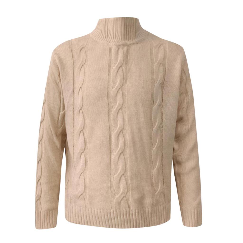 Suéter de manga larga con cuello alto para hombre, estilo Europa y América.