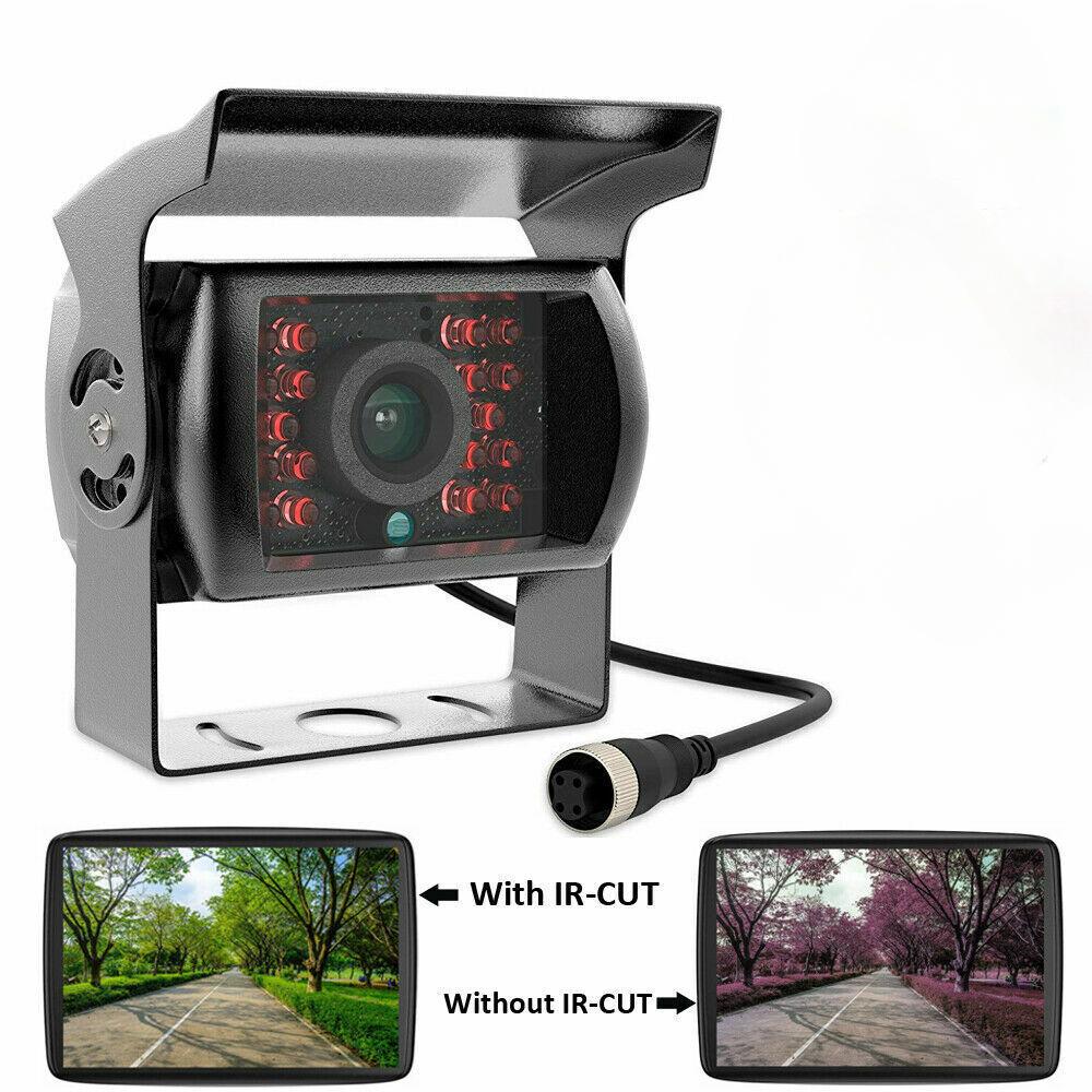 7" Touch Button Rear View Mirror Car Monitor 4PIN Backup Camera 12-24v For Truck