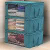 49x36x21cm Non Woven Fabric Folding Storage Box Clothes Collecting Case Toys Quilt Storage Box Clear Window Organizer
