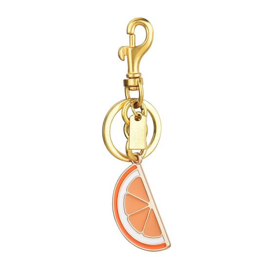 Keychain Pendant Grapefruit Lemon Slice Design Key Chain with Anti-Oxidation Lobster Clasp Scratch-Proof Surface Backpacks Accessory