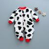 Tutina Spessa da Cartone Animato per Bambino: Flanella morbida, carina, a maniche corte per autunno/inverno