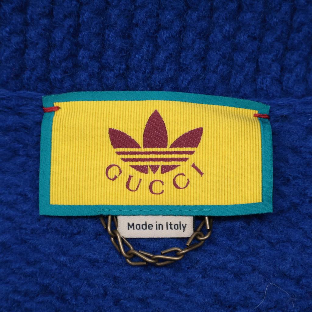 Gucci X Adidas Adidas Excellent Condition Domestic Authentic 713184 Michele Era Wool Cardigan Knit Jacket S Blue X whiteUsed