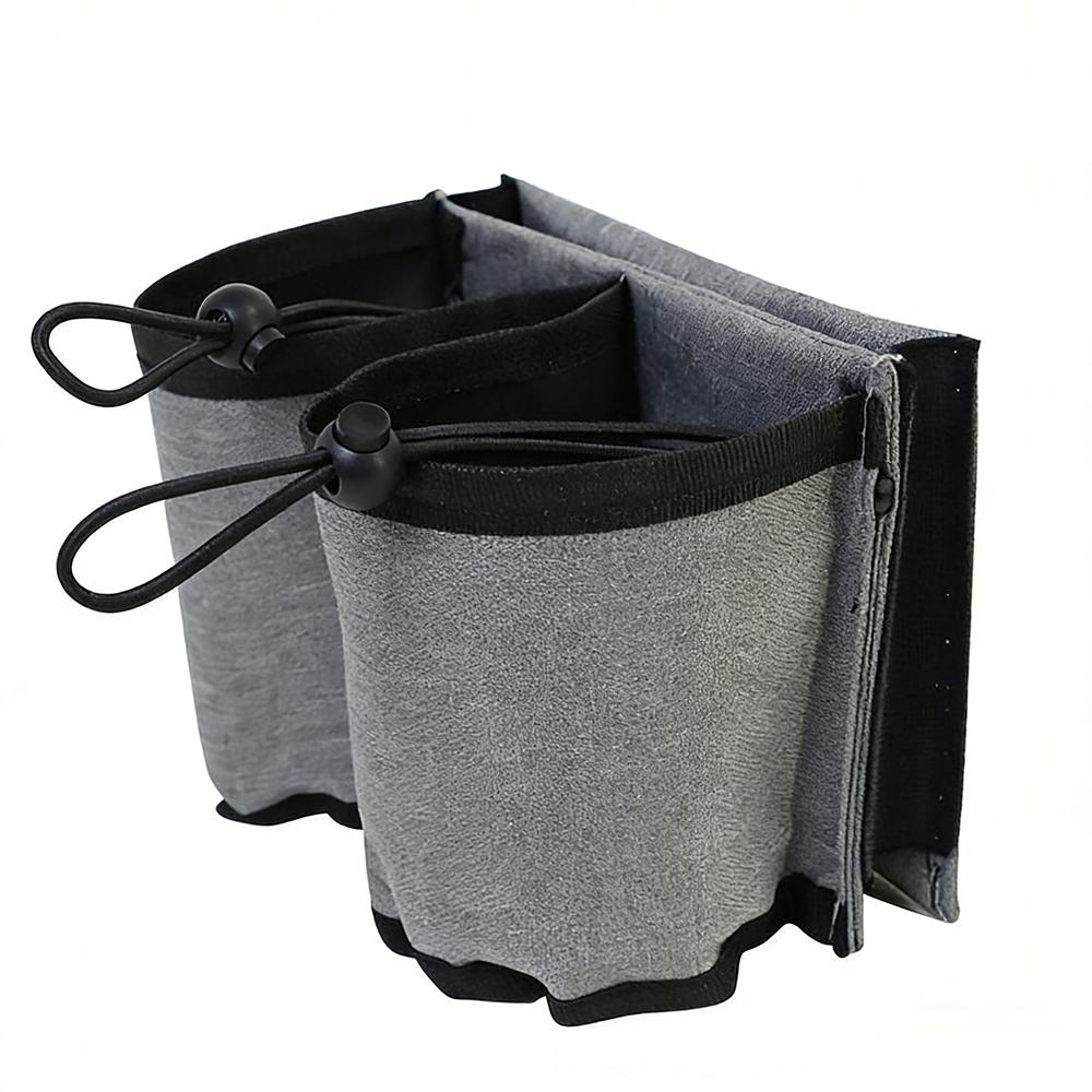 

with Bottle Organizer Luggage Handle Bag Portable Oxford Cloth Suitcase 2 Cup Holder Universal Luggage Coffee Mug Holder сірий