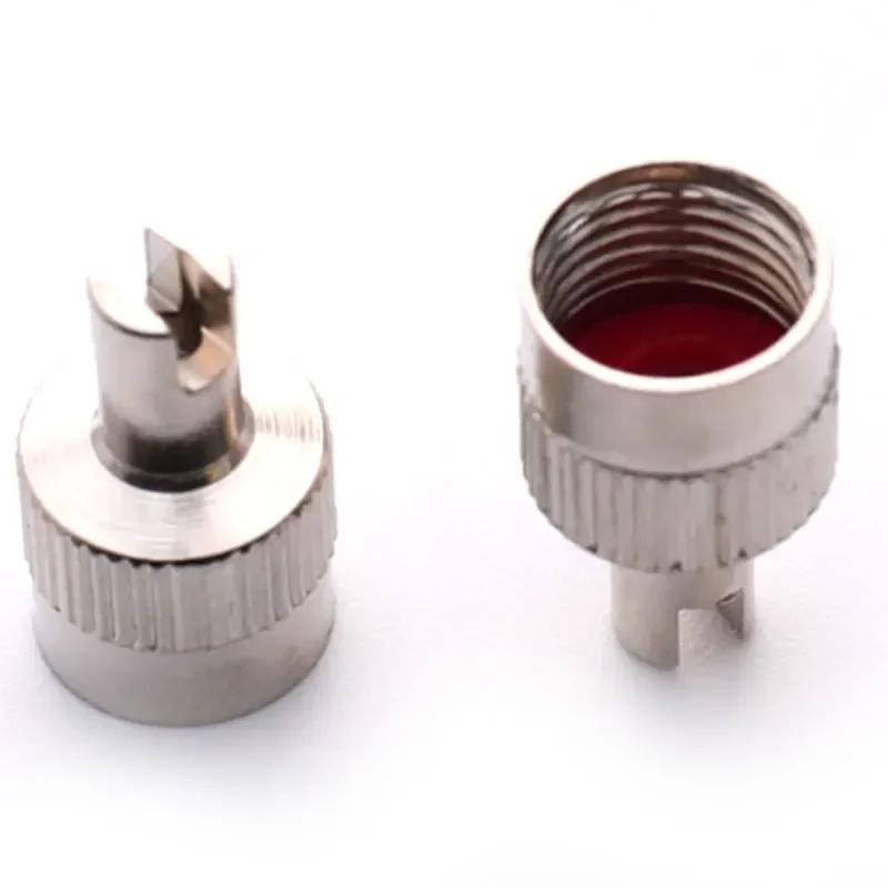 10/40pcs Copper Slotted Head Tire Valve Stem Cap with Core Remover Tool for Auto Motorcycle Bike Tire Wheel Stem Air Valve Caps