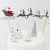 Christmas Cake Topper: Merry Christmas Banner & Tree Decoration Insert for Festive Baking
