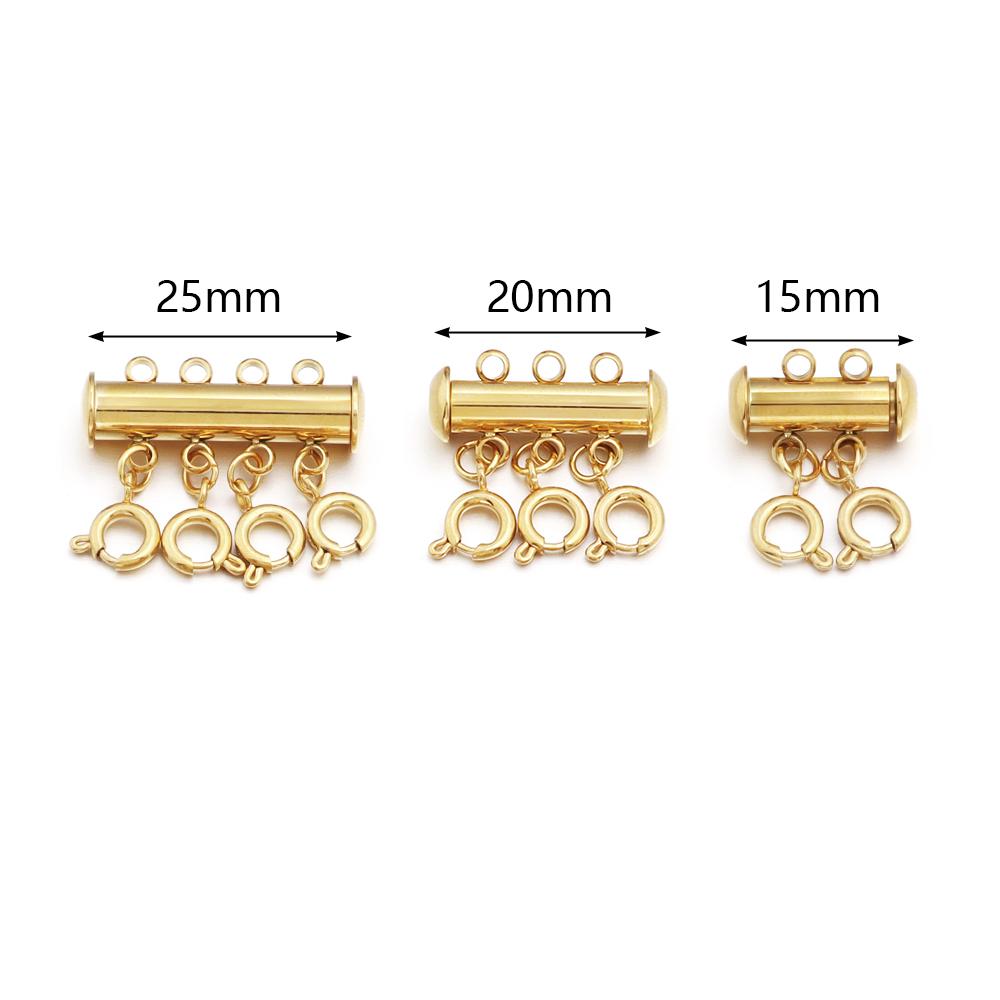Stainless Steel Spring Buckle Multiple Multi Chain Lobster Clasps Separator Hook Connectors For DIY Jewelry Making Accessories