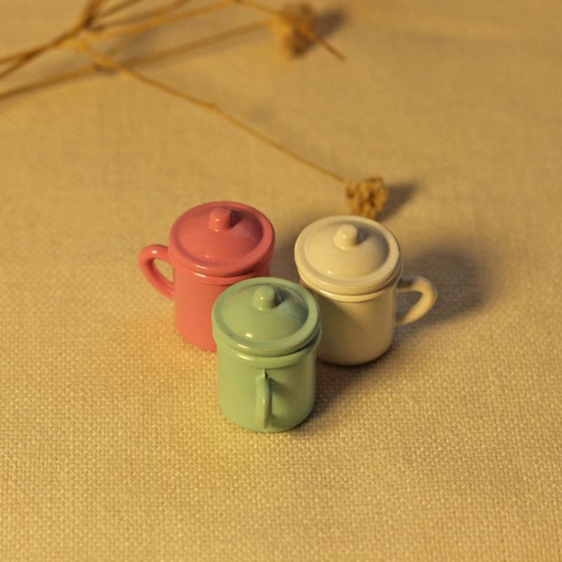 1/12 1/6 Toy Model Tooth Mug Pretend for Play Mini Drinking Cup Role for Play Dollhouse Kitchen Accs Girls Party Favor S