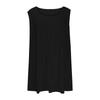 Damenmode Farbe Rundhals Übergröße Ärmellos Lässig T-Shirt Top