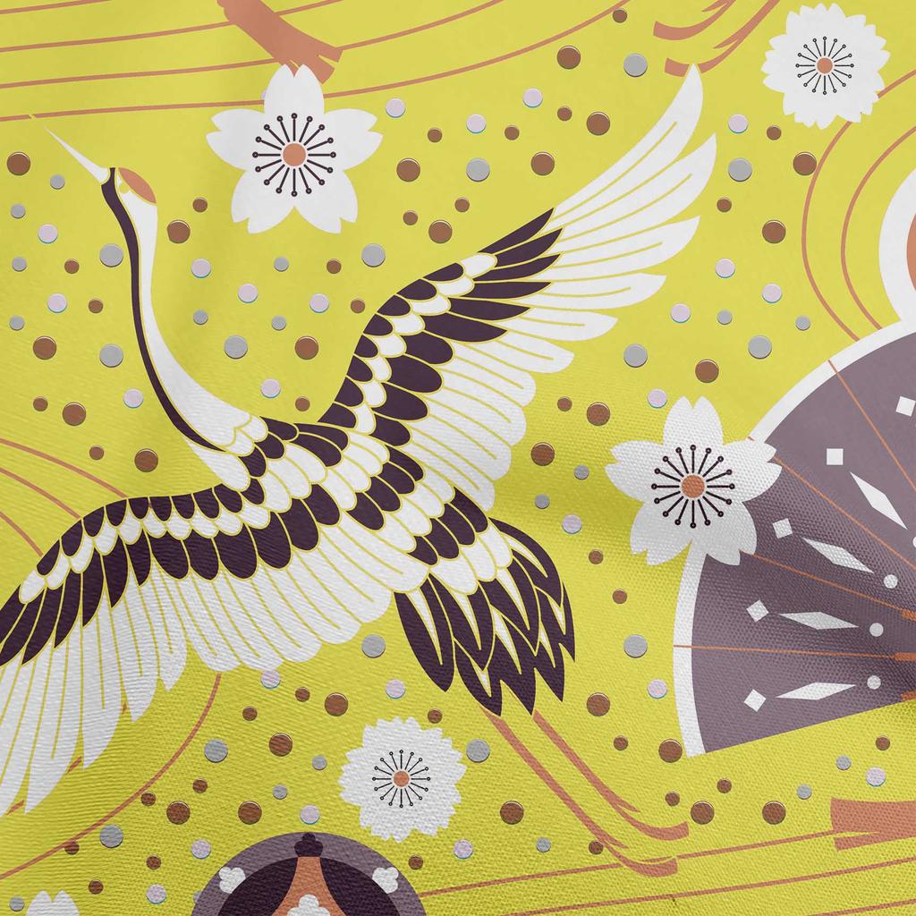 oneOone Cotton Flex Dark Gray Fabric Asian Japanese Pattern Sewing Material Print Fabric By The Yard 40 Inch