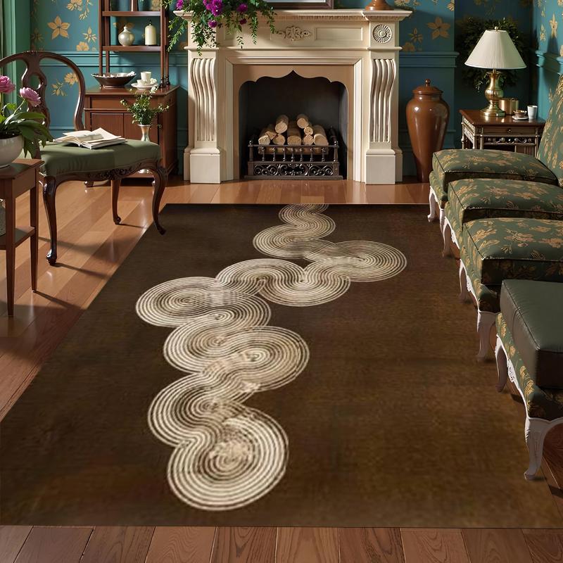 Vintage Pattern Living Room Rug Carpet Home Decoration Non Slip Floor Mat Floral Pattern Large Area Rug Bohemian Style 40X60CM