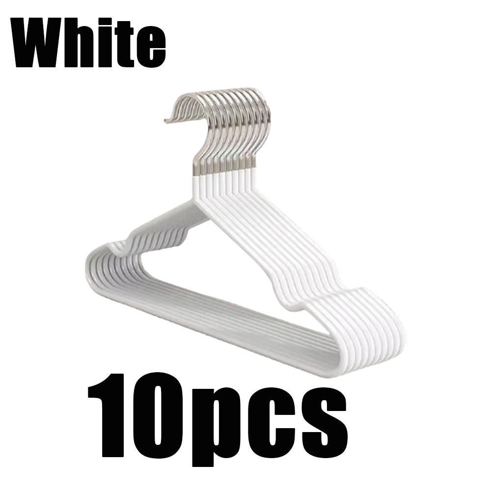 10/20 шт. Железная вешалка для одежды Нескользящая Покрытая Металлическая вешалка для костюма Металлическая вешалка для рубашки Куртки с круглыми вырезами для вешалок для платьев
