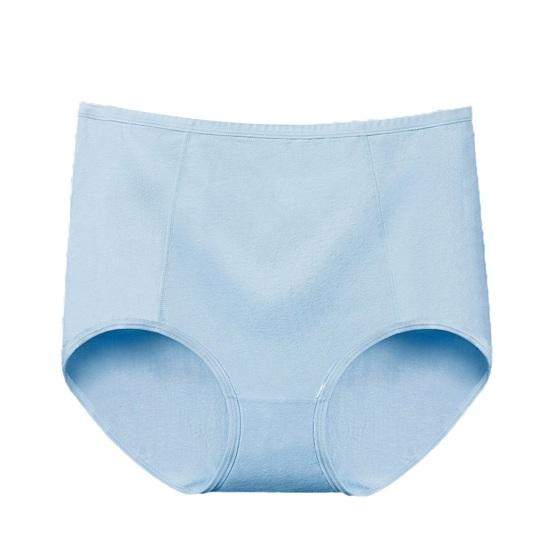 Women High Waist Cotton Underwear Tummy Control Solid Color Stretch Breathable Ladies Full Coverage Brief Panties Underpants