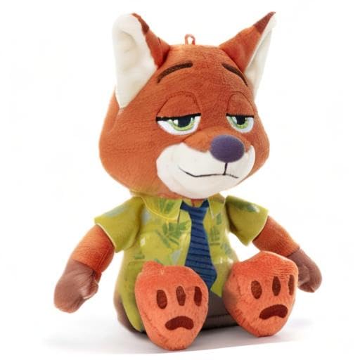 Disney Character Washable Beans Collection Nick Plush Toy, Approximately 18cm Tall