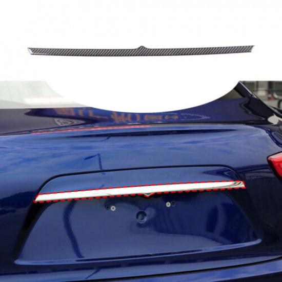 Soft Carbon Fiber Rear Door Trunk Lid Cover Trim For Maserati Ghibli 2014-