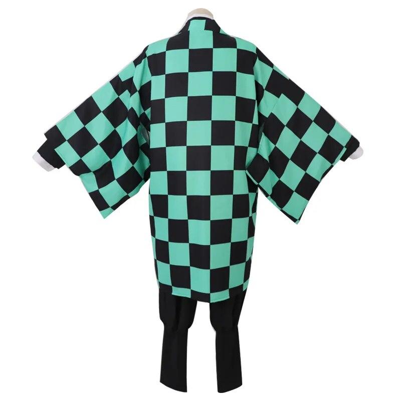 Anime Demon Slayers Cosplay Costume Tanjirou Kamado Kimetsu No Yaiba Men Kimono Uniform Disfraz Halloween Party Demonias Clothes