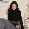 Woodpecker Women's Slim Fit Plus Velvet Warm Long Sleeve T-Shirt