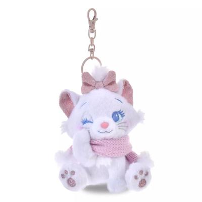 Disney Marie The Aristocats Plush Keychain Pink X Blue Winter Shiny Color Japan NEW Disney Store