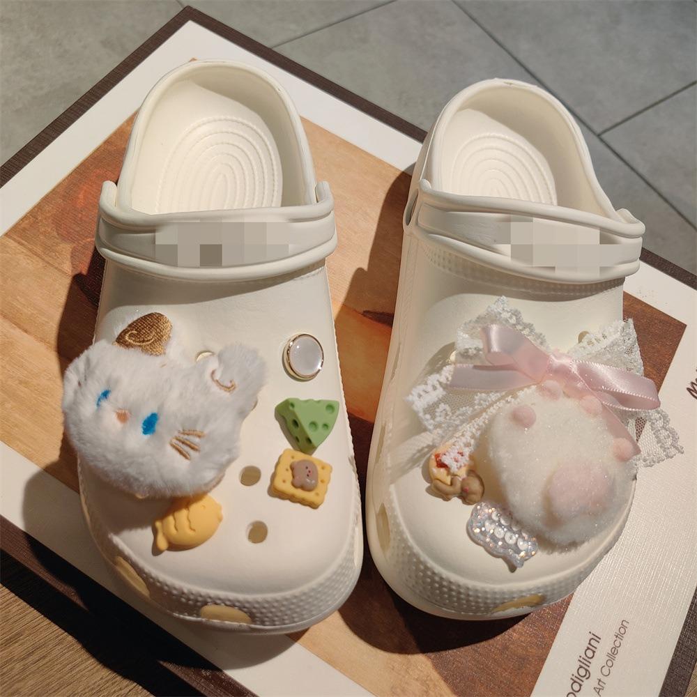 Shoe Charm for Crocs DIY 3D Plush Cartoon Animals Shoe Decoration Buckle for Croc Charms Hole Shoes Accessories
