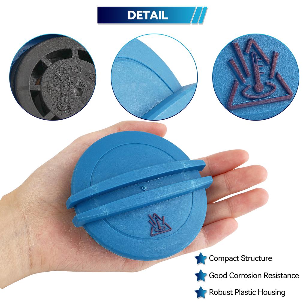 3B0121321 Radiator Water Coolant Reservoir Expansion Storage Tank Cover Fit For VW Passat B5 Jetta Golf Eos Polo