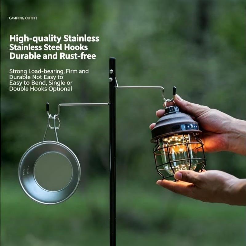 Camping Lamp Holder Stand Ultralight Portable Detachable Lantern Hanger for Picnic Fishing Tent Camping