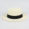 New summer women's breathable woven straw hat flat top top top hat fashionable versatile hat seaside beach sun protection hat