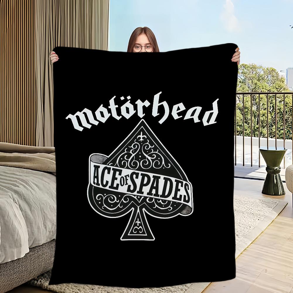 

Band M-MOTORHEAD-ES Rock Blanket Flannel warm comfort soft plush blanket For Picnic Beds Sofas Homes And Bedrooms 30x40in