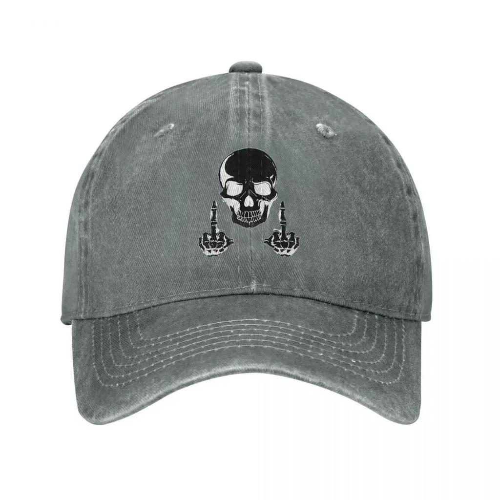 Dito Scheletrico Teschio Divertente Uomini Donne Berretto da Baseball Cappelli Lavati Usurati Cappello Vintage per Esterno Corsa Golf Copricapo