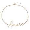 2025 Retro Gold Letter Waist Chain for Women: High-End Metal Belt for Skirts and Pants