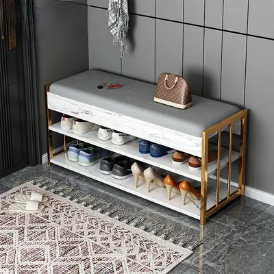 Change Shoe Stool Home Door Light Luxury Shoe Cabinet Wear Entrance Stool Net Red Long Strip Entry Shoe Rack
