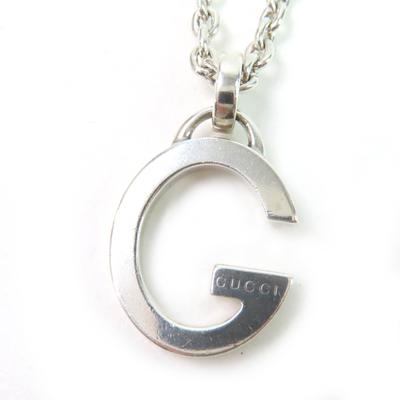 Meget God GUCCI Halskæde G logo Vedhæng Sølv AG925 Kvinder 233936 Brugt