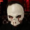 Easy to Wear Skull Face Mask Halloween Skeleton Mask, Scary with Side Clip, Lightweight Realistic Dripping Blood for Haunted House Cosplay Masquerade