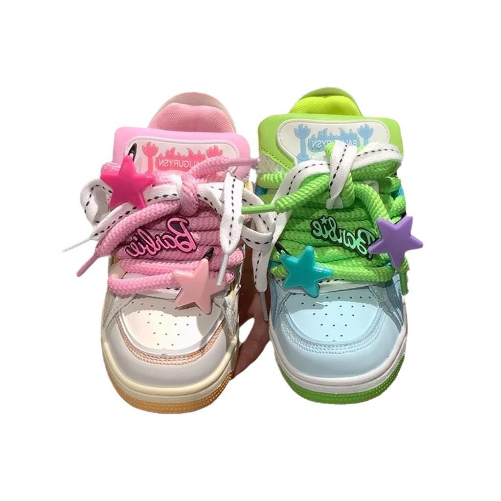 Mandarin Duck Color Jelly Skateboard Shoes 2025 Winter Niche Ins Versatile Casual Cartoon Dopamine Shoes Couple Shoes