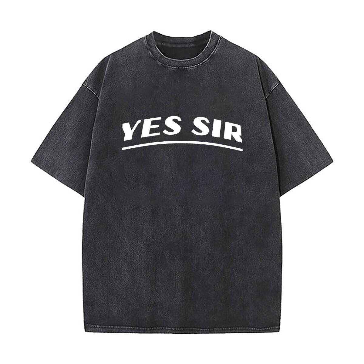 

Yes Sir Outing Fashion Mens Summer Tshirt Short Sleeve Loose Streetwear Short Sleeve Tops S